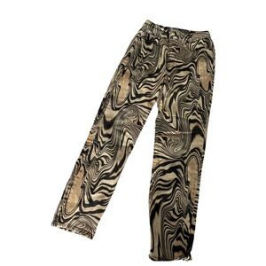 Good American abstract swirl jeans